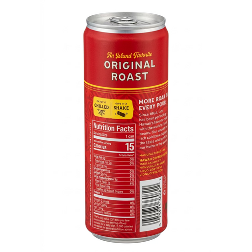 Lion Cold Brew - Original Roast, 11oz RTD Can Hawaii Coffee Company