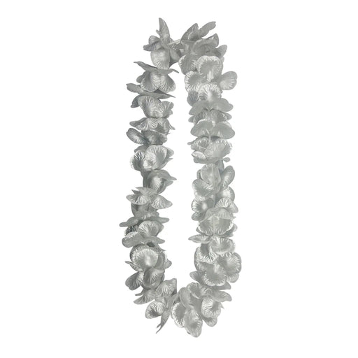 Long Silk Lei Solid Silver - Lei - Silk - Leilanis Attic