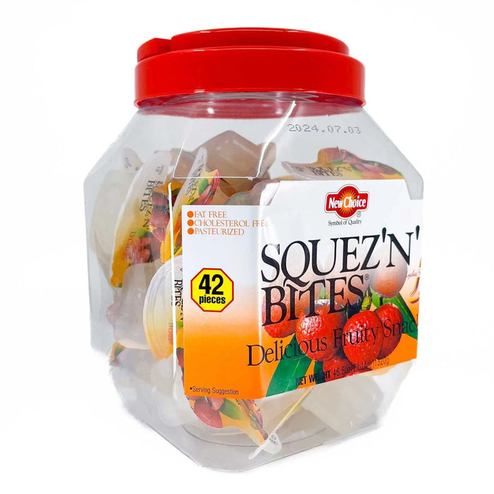 Squez'N Bites - Lychee Flavor Fruity Snack Jar, 46.5 oz. - Food