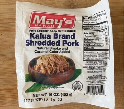 May's Kalua Brand Shredded Pork 16oz Hosoda