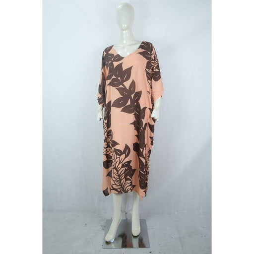 Maile Lei Malawi Dress - Apricot Wash/French Roast Casual Movements Inc.