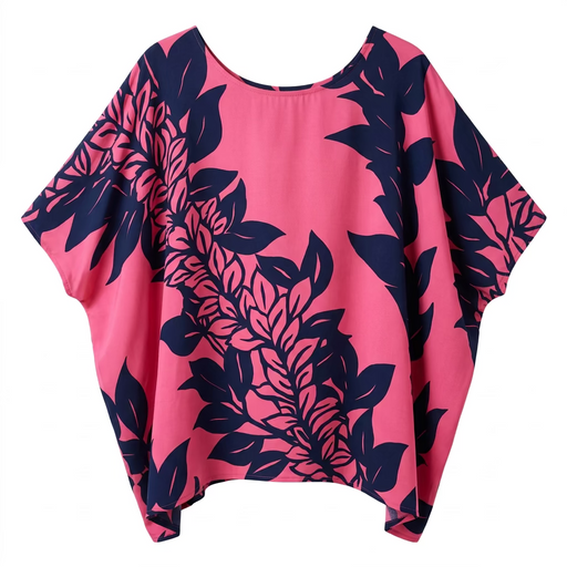"Maile Lei" Turtle Bay Tunic Dress, Chili Oil/Black Casual Movements Inc.