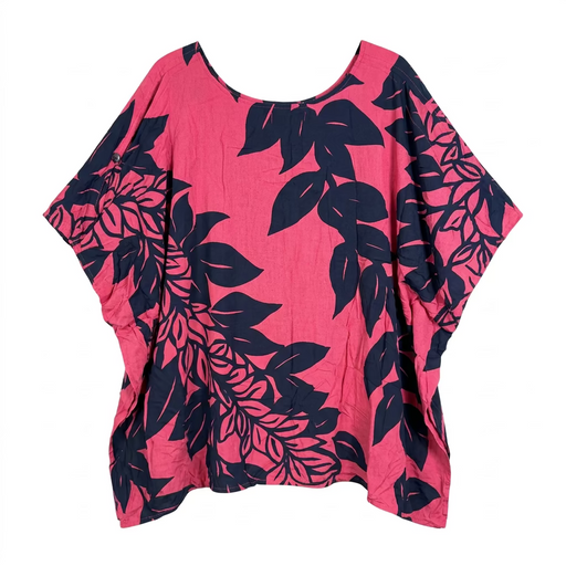 "Maile Lei" Turtle Bay Tunic Dress, Chili Oil/Black Casual Movements Inc.