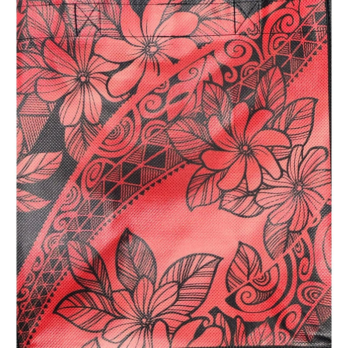 Medium Eco (Non-Insulated) Bag, Rollercoaster Red Tropical Paper Garden LLC