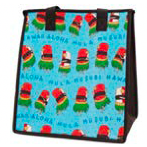 Medium Insulated Cooler Bag, Boogie Blue Tropical Paper Garden LLC