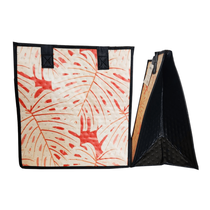 Medium Insulated Cooler Bag, Emma Coral Med Tropical Paper Garden LLC