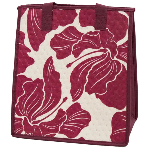 Medium Insulated Cooler Bag, Flore Wine Tropical Paper Garden LLC