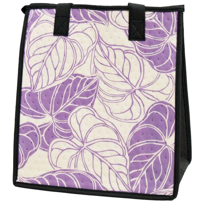 Medium Insulated Cooler Bag, Heartline Lavander Tropical Paper Garden LLC