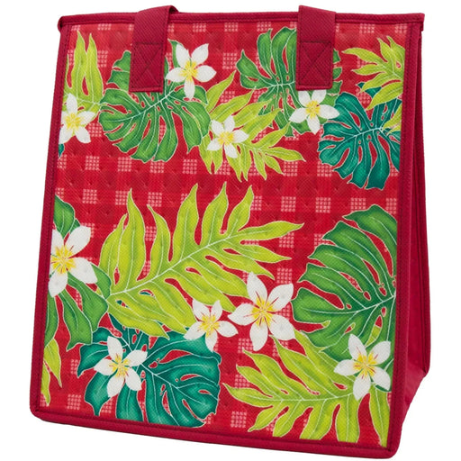 Medium Insulated Cooler Bag, Homemade Red Med Tropical Paper Garden LLC