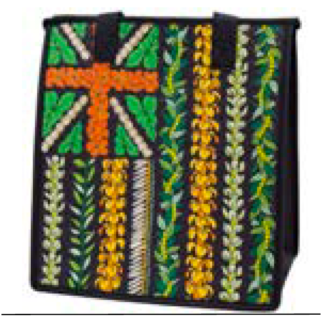 Medium Insulated Cooler Bag, Leihae Black Tropical Paper Garden LLC