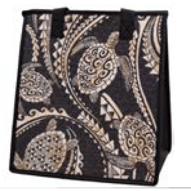 Medium Insulated Cooler Bag, Offshore Black Tropical Paper Garden LLC