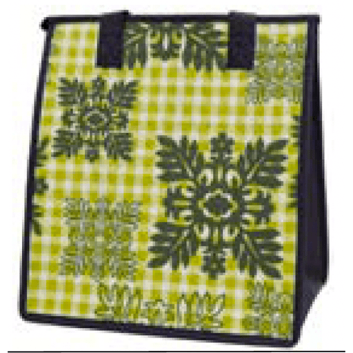 Medium Insulated Cooler Bag, Panipatch Olive Tropical Paper Garden LLC