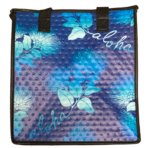 Medium Insulated Cooler Bag, SPROUT NAVY Tropical Paper Garden LLC