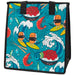 Medium Insulated Cooler Bag, Surf & Serve Aqua Med Tropical Paper Garden LLC