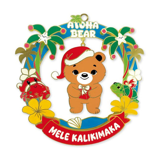 Metal Die-Cut Ornament, Aloha Bear Madden
