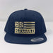 Metallic Badge Flat Bill FlexFit Hats - Hat