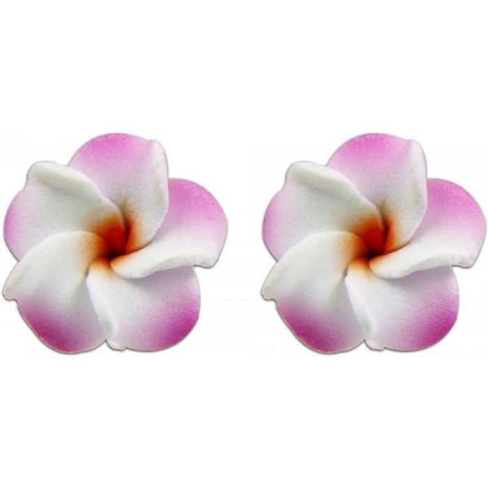 Mini Plumeria Fimo Stud Earrings - Jewelry