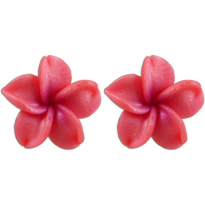 Mini Plumeria Fimo Stud Earrings - Jewelry