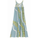 Moani Womens Long Maxi Dress "Kalo / Pikake Lei", Blue Paradise Isle Creations