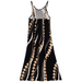 Moani Womens Long Maxi Dress "Puakenikeni Pikake Lei", Black Paradise Isle Creations