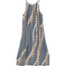 Moani Womens Long Maxi Dress "Puakenikeni Pikake Lei", Grey Paradise Isle Creations