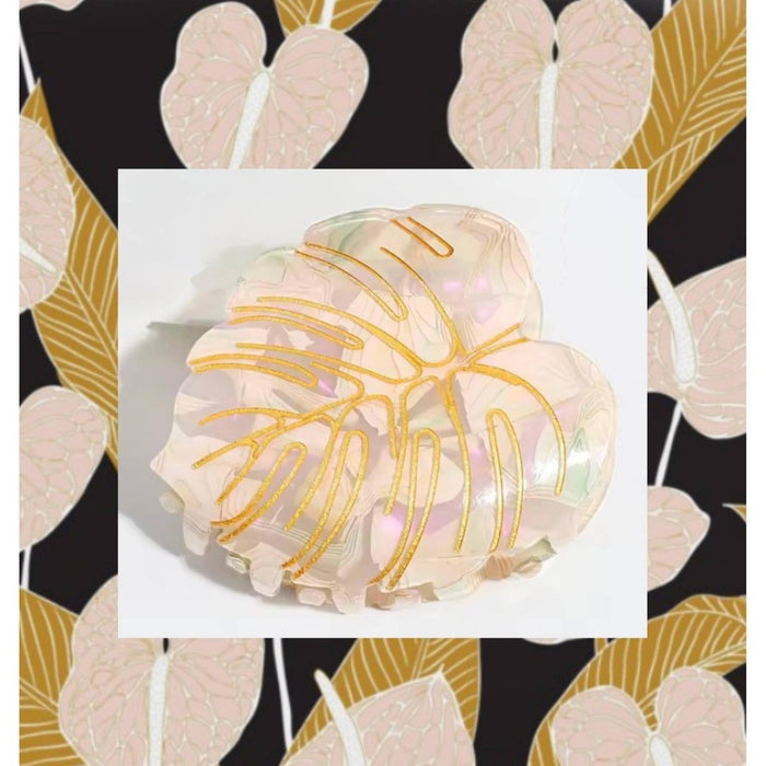 Monstera Gold Claw Clip The Coconut Collective