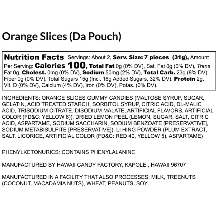 Noms Orange Slices Da Pouch - Food