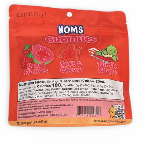 Noms Plain Strawberry Guava Gummy Turtles 725 Huge Gear LLC