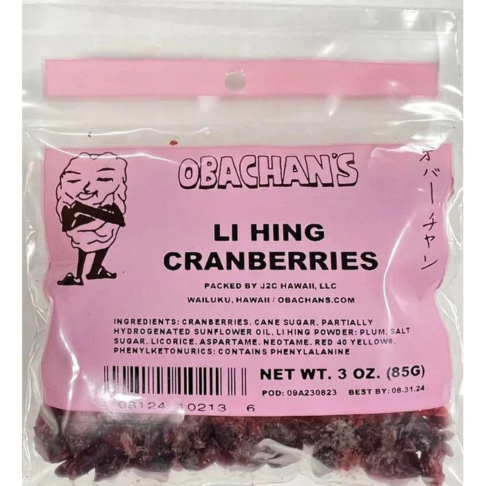 Obachan's - Li Hing Cranberries - Candy