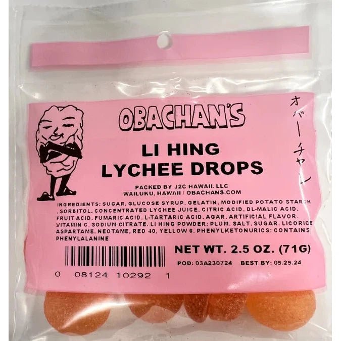 Obachan's - Li Hing Lychee Drops - Candy