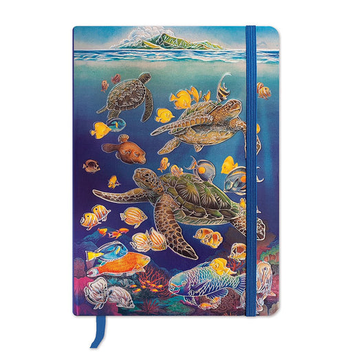 "Oceans of Friends" Foil Notebook with Elastic Band Madden