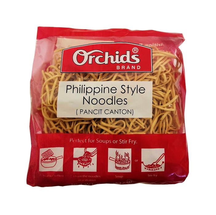 Orchids Pancit Canton Rice Noodles (Philippine Style Noodles) 8 oz