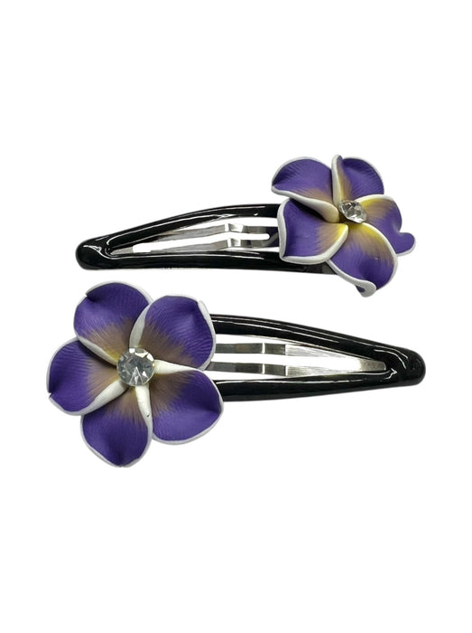 Fimo Flower Hair Clips (Various Colors) DK Hawaiian Collection