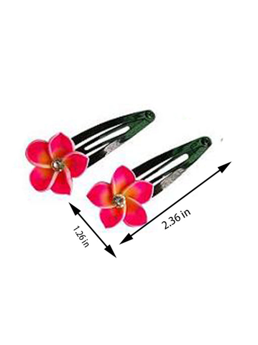 Fimo Flower Hair Clips (Various Colors) DK Hawaiian Collection