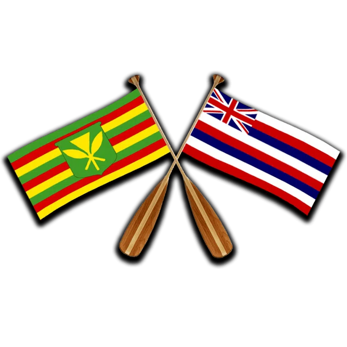 Paddles with Island Flags Sticker - Sticker