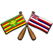 Paddles with Island Flags Sticker - Sticker
