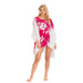 Palm Leaves and Flowers Beach Coverup DK Hawaiian Collection