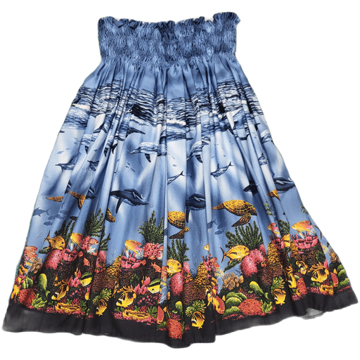 Skirt with underwater scene print