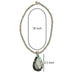 Paua With Mother of Pearl Teardrop Pendant Necklace DK Hawaiian Collection