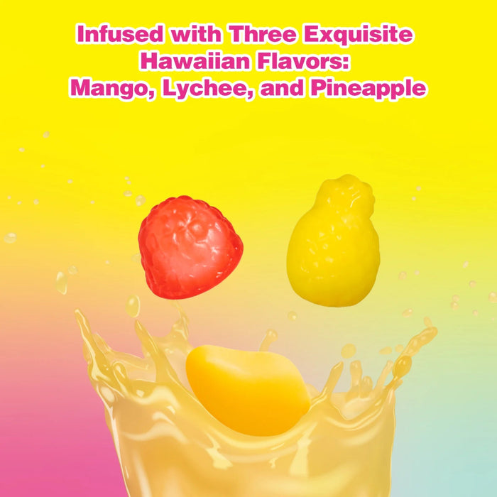 Peelerz - Peelable Gummy Assorted Fruit (Lychee+Pineapple+Mango) - 1lb Bag - Food