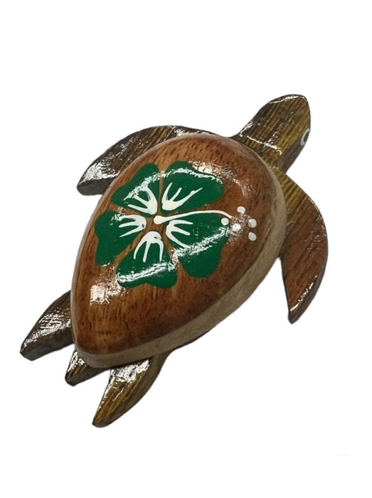 Hibiscus Shell Wooden Honu Magnet DK Hawaiian Collection