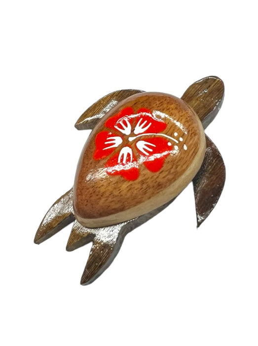 Hibiscus Shell Wooden Honu Magnet DK Hawaiian Collection