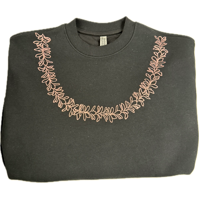 Pink Plumeria Lei Crewneck Tishify