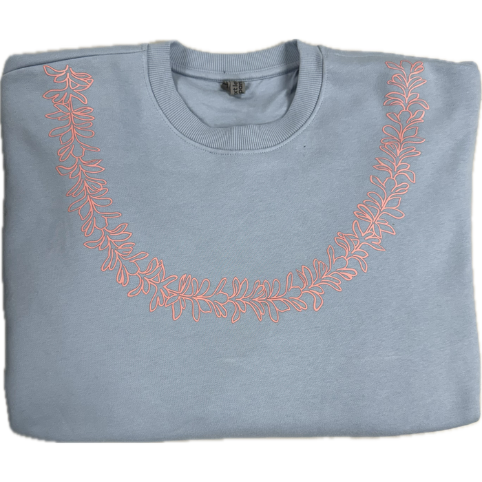 Pink Plumeria Lei Crewneck Tishify