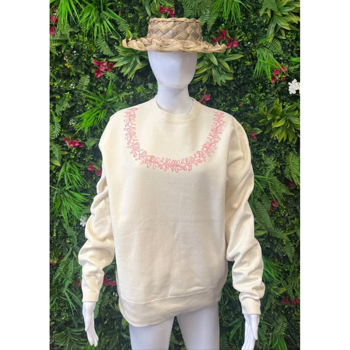 Pink Plumeria Lei Crewneck, XS - 3XL Tishify