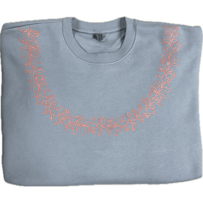 Pink Plumeria Lei Crewneck, XS - 3XL - Outerwear