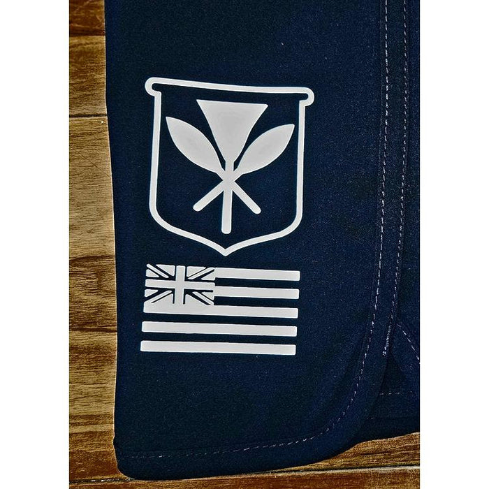 "Piping Black/HI Flag" Board Short Men's 4 Way Stretch - Wailoa - Board Shorts - Mens