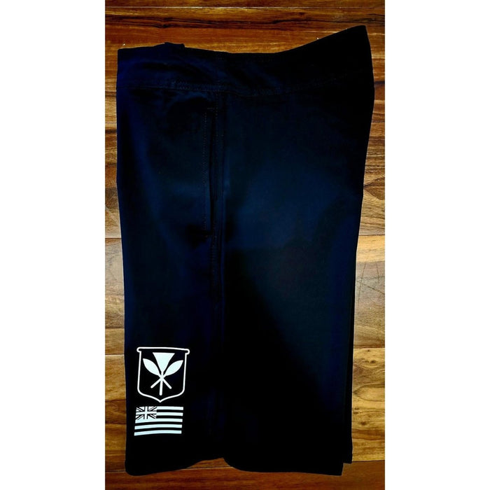 "Piping Black/HI Flag" Board Short Men's 4 Way Stretch - Wailoa - Board Shorts - Mens