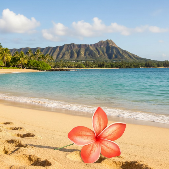 Plumeria Foam Flower Hair Stick , 3" CraftsWay