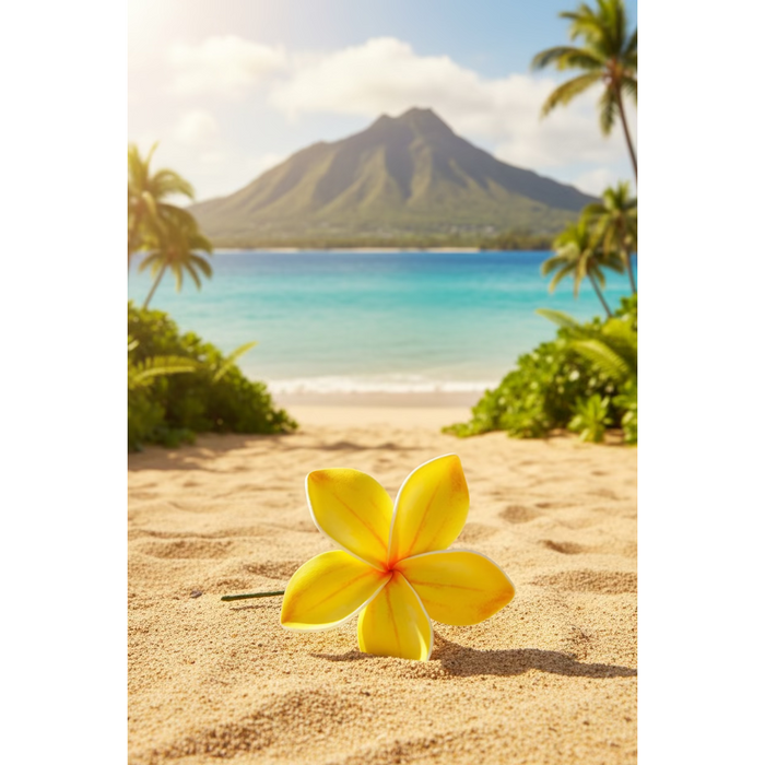 Plumeria Foam Flower Hair Stick , 3" CraftsWay